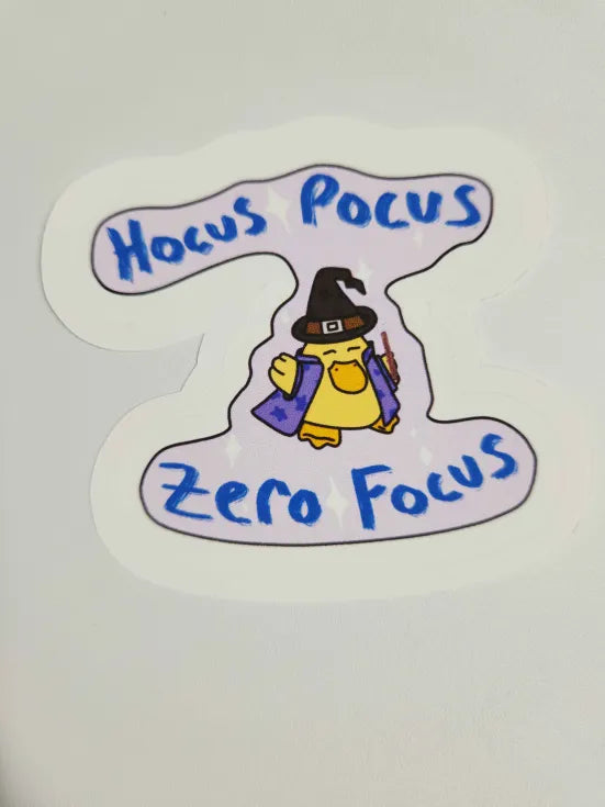 "Hocus Pocus Zero Focus" Small Vinyl Sticker