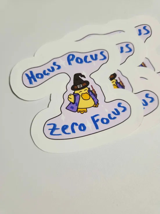 "Hocus Pocus Zero Focus" Small Vinyl Sticker